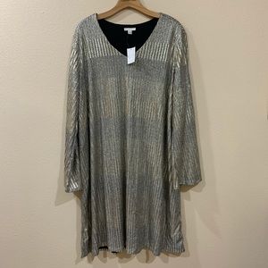 Shiny Plus Gold Dress